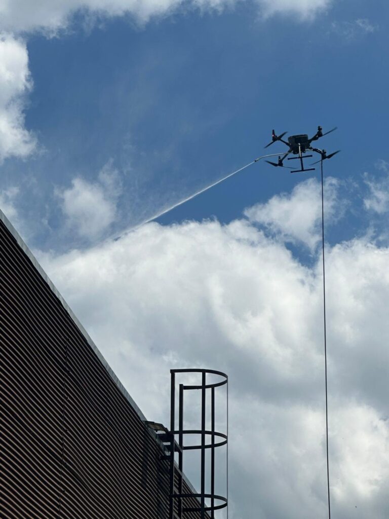 Facade Cleaning with Drones