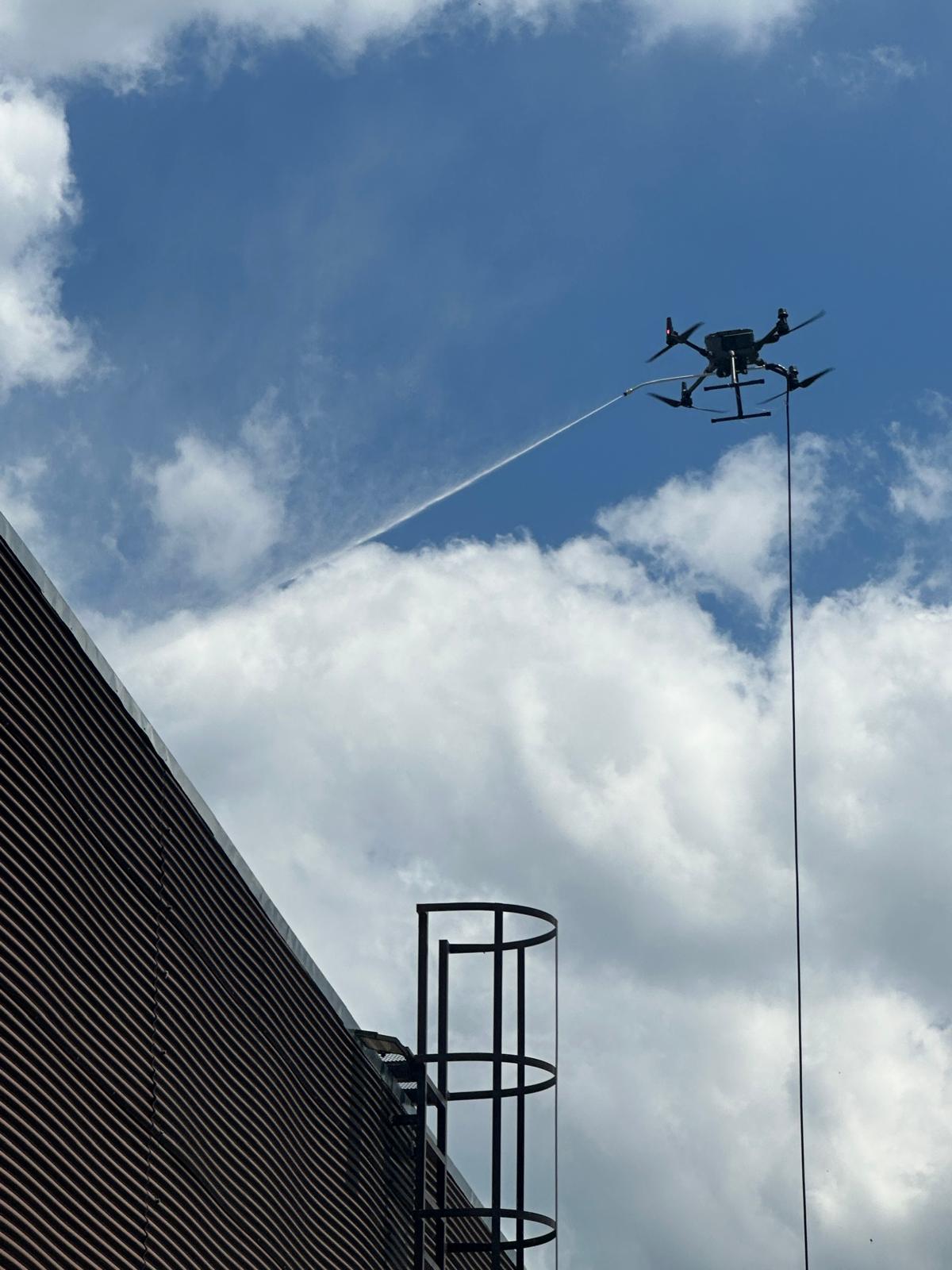 Facade Cleaning with Drones