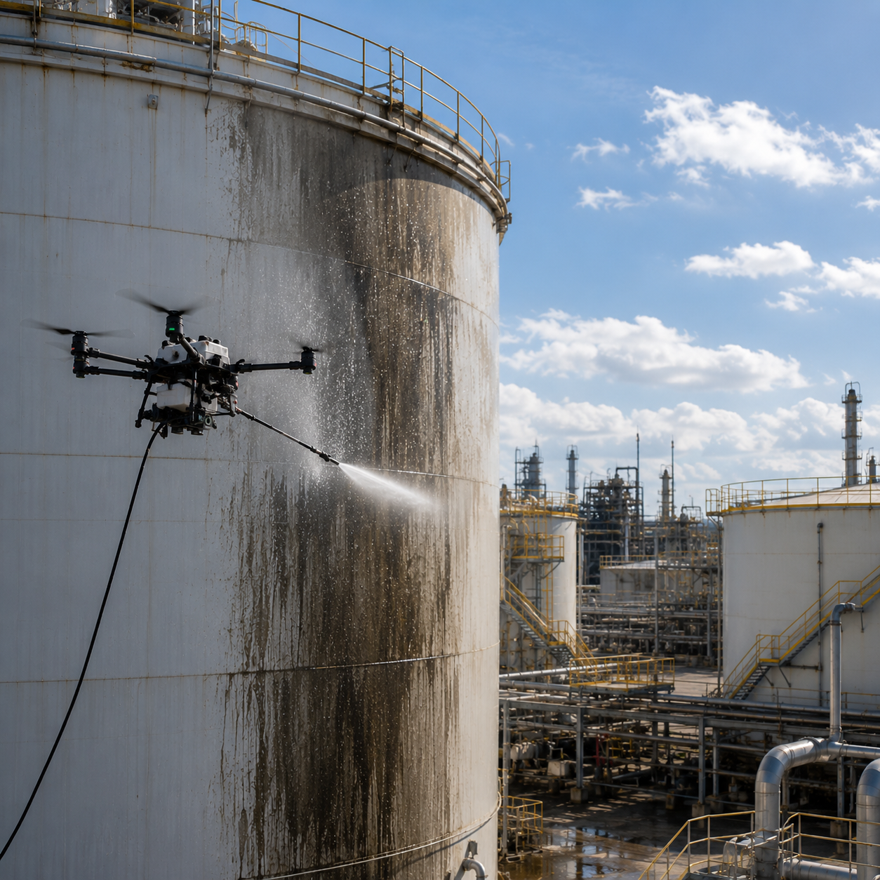 Industrial Tank & Silo Cleaning with Drones