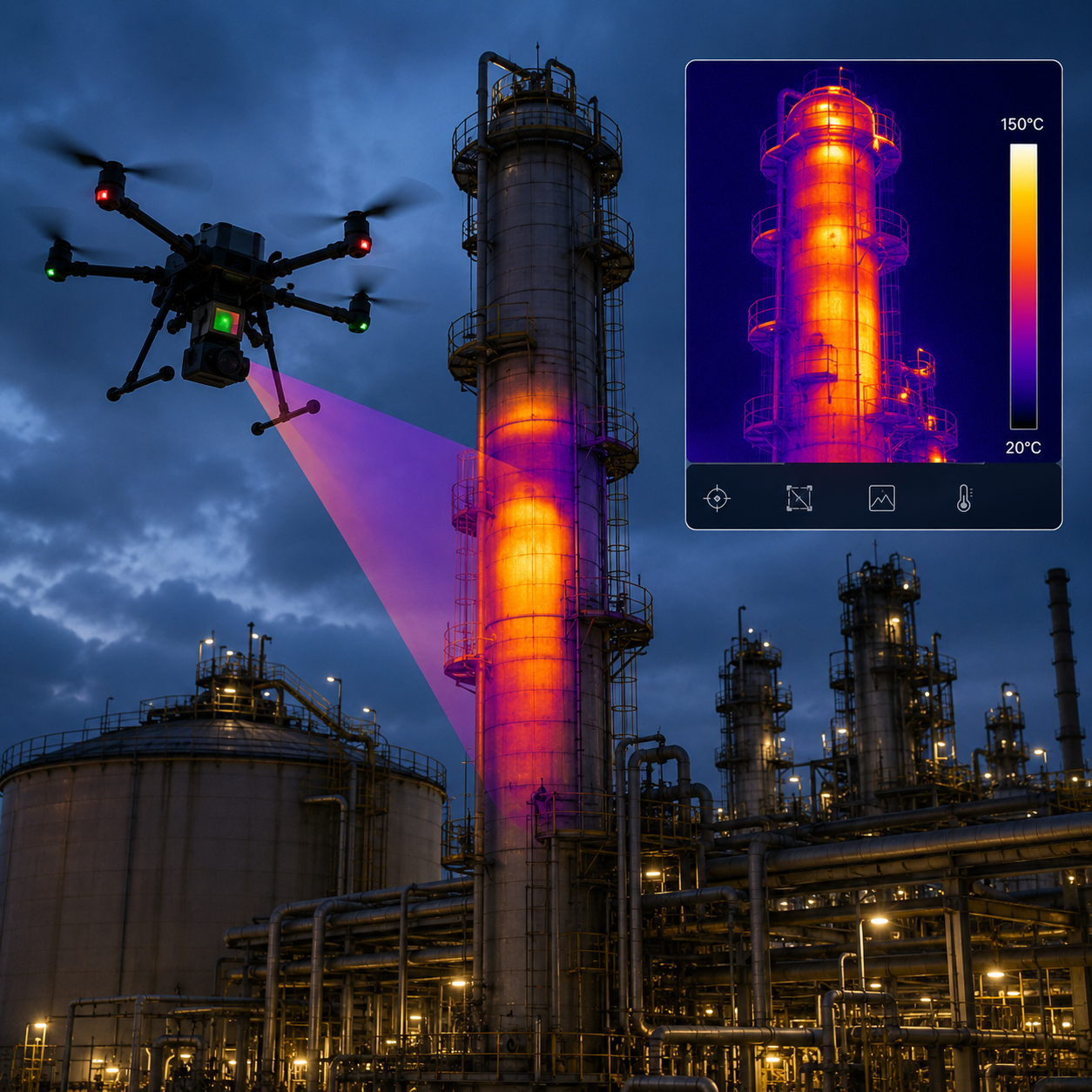 Thermal Inspection with Drones